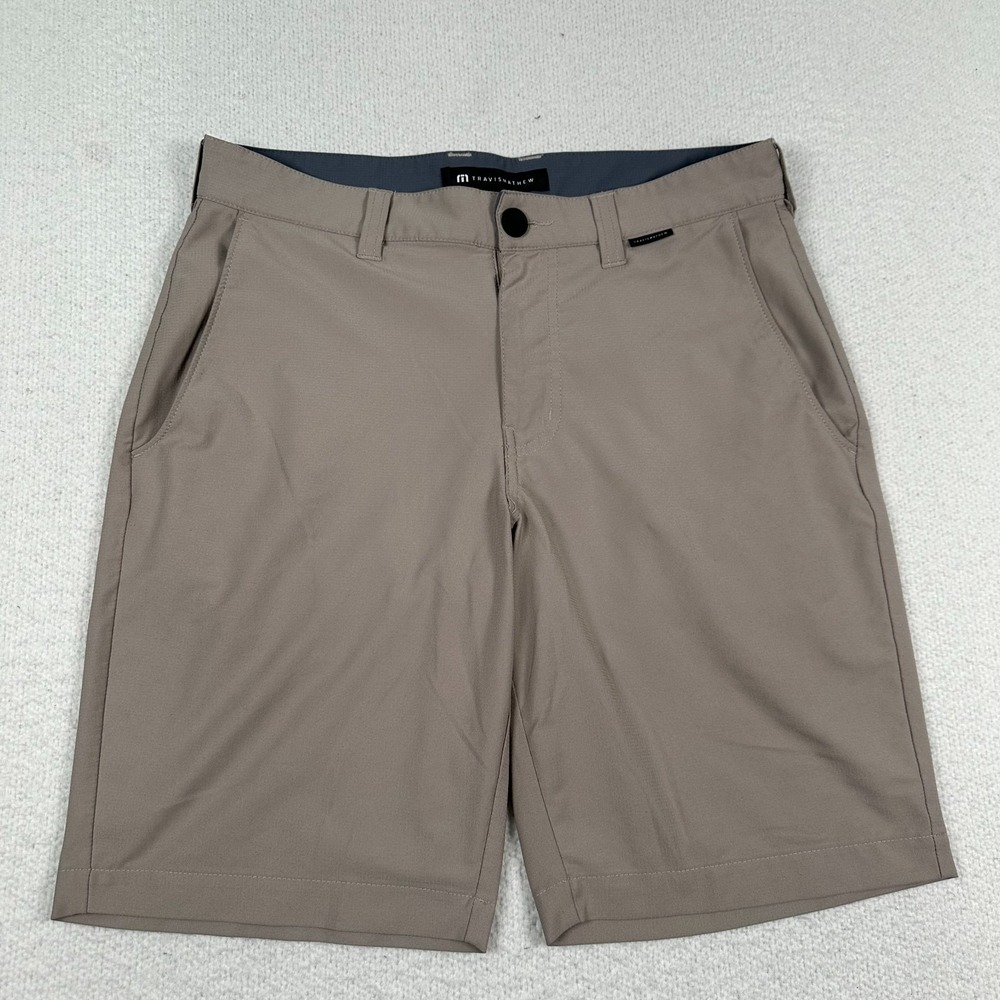 Travis Mathew Golf Shorts‎ Mens 30 Wanderlust Performance Stretch Chino Khaki 9"